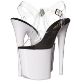 Neon Weiss 20 cm Pleaser FLAMINGO-808UV Plateau High Heel