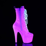 Neon glitter 18 cm ADORE-1040IG high heels ankle boots platform