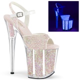 Neon glitter 20 cm FLAMINGO-810UVG pole dance high heels schuhe