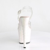 Opal Glitzern 18 cm UNICORN-708LG Plateau High Heels