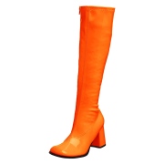 Orange lackstiefel 7,5 cm GOGO-300 High Heels Damenstiefel für Männer