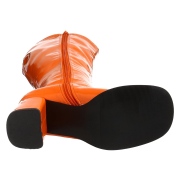 Orange lackstiefel 7,5 cm GOGO-300 High Heels Damenstiefel für Männer