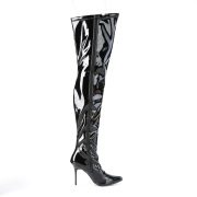 Overknee lackstiefel 10 cm CLASSIQUE-3000 spitze overknee stiefel mit stiletto absatz