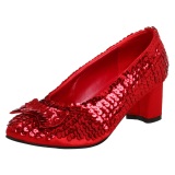 Pailletten pumps 5 cm DOROTHY cosplay schleife pumps prinzessin schuhe