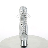 Pailletten silber 18 cm ADORE-1020SQ exotic pole dance stiefeletten