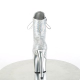 Pailletten silber 18 cm ADORE-1020SQ exotic pole dance stiefeletten