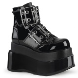 Patent 11,5 cm BEAR-104 demonia ankle boots platform black
