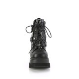 Patent 11,5 cm SHAKER-66 wedge ankle boots platform black