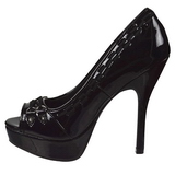 Patent 13,5 cm PIXIE-18 womens peep toe pumps shoes
