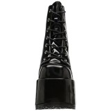 Patent 13 cm CAMEL-203 chunky demonia ankle boots platform