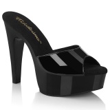 Patent 13 cm MARTINI-501 Black mules high heels