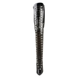 Patent 13 cm SEDUCE-3024 Black high heeled mens thigh high boots