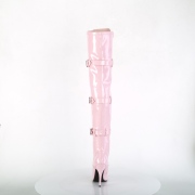 Patent 13 cm SEDUCE-3028 Rosa overknee boots with laces