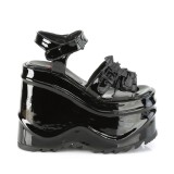 Patent 15 cm Demonia WAVE-13 lolita platform wedge sandals