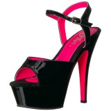 Patent 15 cm KISS-209TT High Heeled Sandal Neon Platform