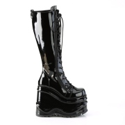 Patent 15 cm WAVE-200 demonia knee boots wedges platform