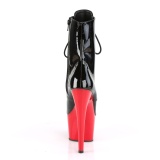 Patent 18 cm ADORE-1020 pleaser ankle boots with red soles