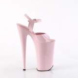 Patent 25,5 cm BEYOND-009 Rosa extrem platform high heels shoes