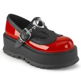 Patent 5 cm SLACKER-23 alternative shoes platform red