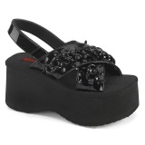 Patent 6,5 cm DemoniaCult FUNN-12 lolita emo platform sandals