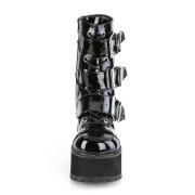 Patent 9,5 cm Demonia RANGER-308 gothic platform ankle boots
