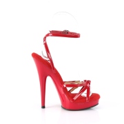 Patent red sandals 15 cm SULTRY-638 fabulicious high heels sandals