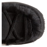 Pelz schwarze blockabsatz 13 cm CAMEL-311 chunky plateaustiefel