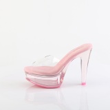 Perspex 13 cm MARTINI-501 Rosa high heels mules