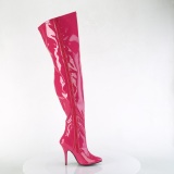Pink 13 cm SEDUCE-3000WC breite waden overknee stiefel mit stretch weitschaft