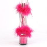 Pink 18 cm ADORE-724F exotic pole sandaletten mit federn
