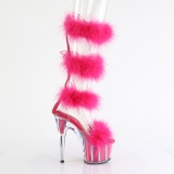 Pink 18 cm ADORE-728F exotic pole sandaletten mit federn