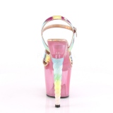 Pink 18 cm UNICORN-711T Acryl plateau high heels