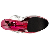 Pink 20 cm FLAMINGO-808 Chrome Plateau High Heels