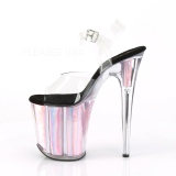 Pink 20 cm FLAMINGO-808HGI Hologramm plateau high heels