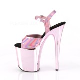 Pink 20 cm FLAMINGO-809HG pleaser high heels mit plateau