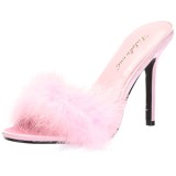 Pink Federn 10 cm CLASSIQUE-01F Mules Damen Schuhe für Herren