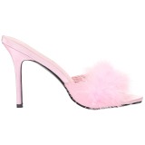 Pink Federn 10 cm CLASSIQUE-01F Mules Damen Schuhe für Herren