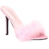 Pink Federn 10 cm CLASSIQUE-01F Mules Damen Schuhe für Herren