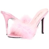 Pink Federn 10 cm CLASSIQUE-01F Mules Damen Schuhe für Herren
