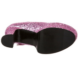 Pink Glitter 11 cm MARYJANE-50G Plateau Pumps Mary Jane