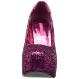 Pink Glitter 14,5 cm Burlesque TEEZE-06GW herren pumps für breite füsse