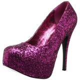 Pink Glitter 14,5 cm Burlesque TEEZE-06GW herren pumps für breite füsse