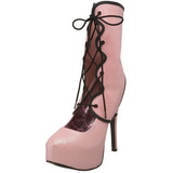 Pink Glitter 14,5 cm Burlesque TEEZE-31G Platform Pumps Schuhe