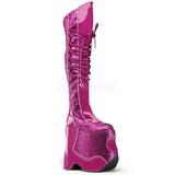 Pink Glitter 22 cm FABULOUS-3035 Overknee Stiefel für Drag Queen