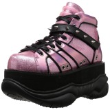 Pink Kunstleder 7,5 cm NEPTUNE-100 Plateau Gothic Schuhe Herren