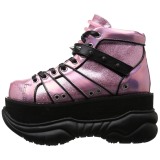 Pink Kunstleder 7,5 cm NEPTUNE-100 Plateau Gothic Schuhe Herren