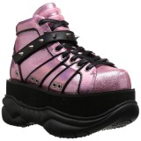 Pink Kunstleder 7,5 cm NEPTUNE-100 Plateau Gothic Schuhe Herren