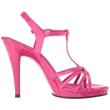 Pink Lack 12 cm FLAIR-420 High Heels Damenschuhe für Herren