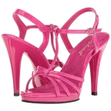 Pink Lack 12 cm FLAIR-420 High Heels Damenschuhe für Herren