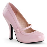 Pink Lack 12 cm retro vintage CUTIEPIE-02 mary jane pumps mit verstecktem plateau